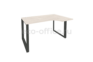 Стол эргономичный правый на О-образном м/к ONIX O.MO-SA-2 (R) Денвер Светлый / Антрацит металл фото