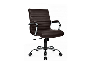 Кресло RV Chair KORS 9356M Тёмно-коричневая экокожа фото