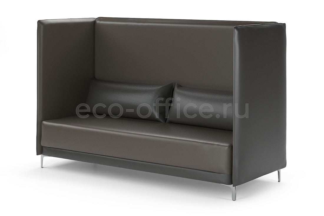 Трехместный диван ГРАФИТ В экокожа Euroline 9100 Чёрный  стоимость