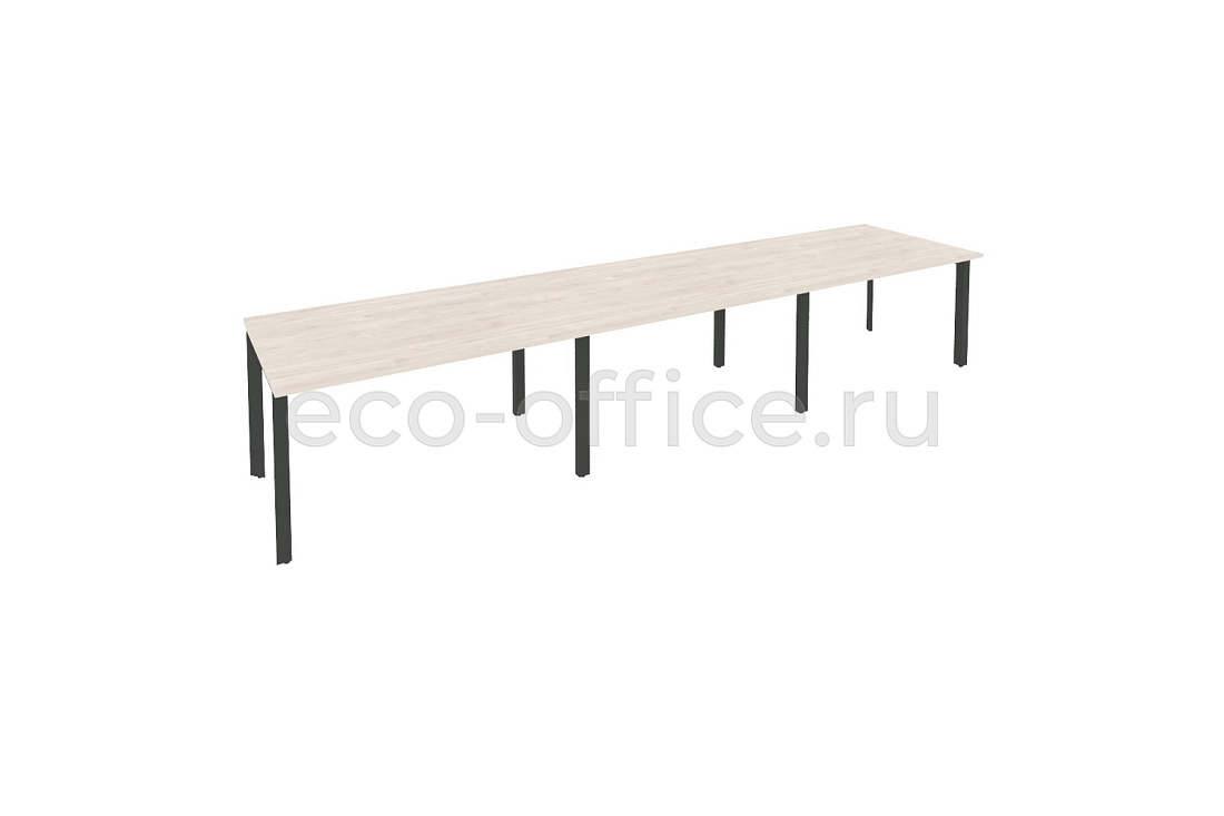 Стол переговорный (3 столешницы) ONIX O.MP-PRG-3.3 Денвер Светлый / Антрацит металл купить в Челябинске