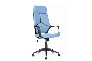 Кресло RV Chair IQ RV 8989 Чёрный пластик / Синяя ткань фото