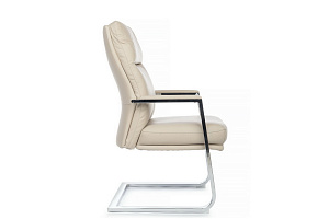 Конференц-кресло RV Chair LEON-SF D916 Кремовая экокожа фото