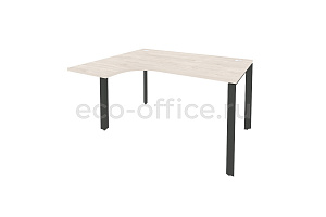 Стол эргономичный левый на П-образном м/к ONIX O.MP-SA-3 (L) Денвер Светлый / Антрацит металл фото