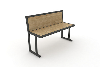 Скамья учебная двухместная DESK DK-1100L Тиквуд Светлый / Антрацит Металл купить в Челябинске