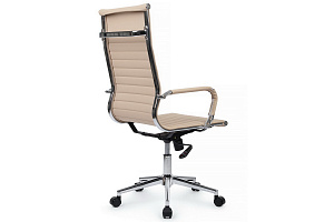 Кресло руководителя RV Chair HUGO 6002-1SE Бежевая экокожа фото