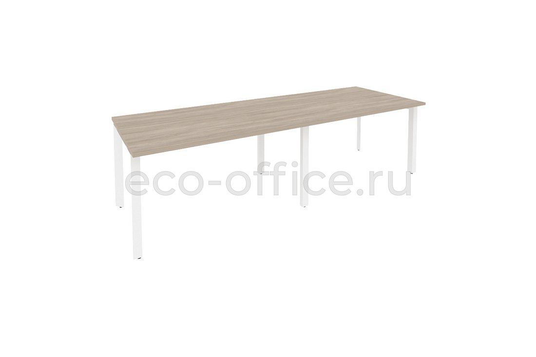 Стол переговорный (2 столешницы) ONIX O.MP-PRG-2.3 Дуб Аттик / Белый металл  купить в Челябинске