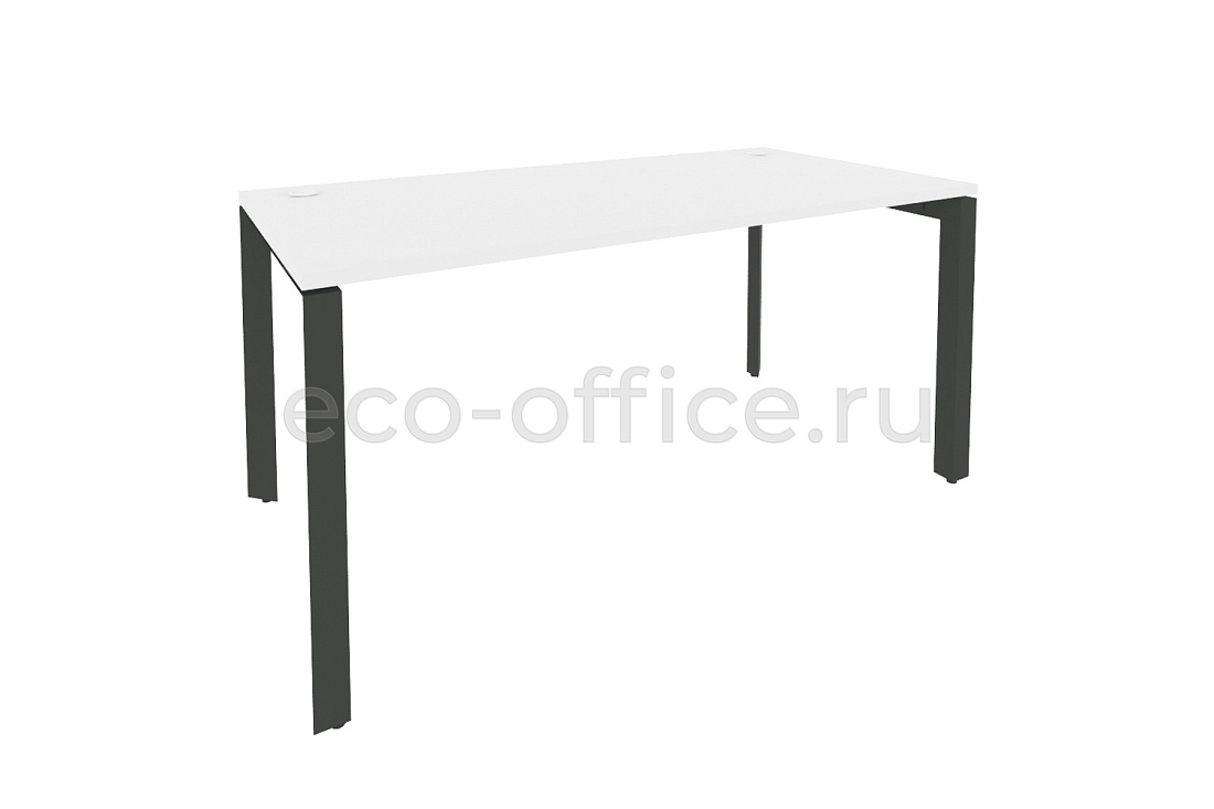 Стол рабочий на П-образном м/к ONIX O.MP-SP-4.8 Белый Бриллиант / Антрацит металл  купить в Челябинске