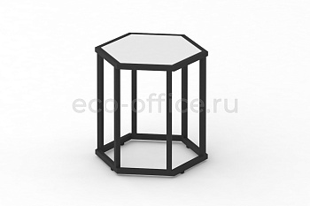 Стол журнальный HEX-450 Белый / Чёрный металл купить в Челябинске