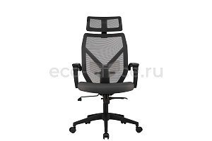 Кресло RV Чейр ОЛИВЕР W-203AC Чёрный пластик / Серая ткань фото