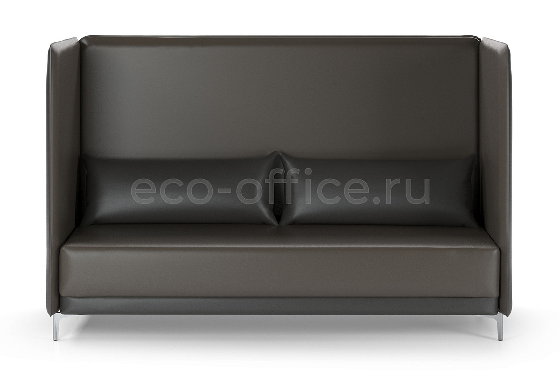 Трехместный диван ГРАФИТ В экокожа Euroline 9100 Чёрный  стоимость