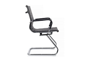 Конференц-кресло RV Chair HUGO 6002-3EC Чёрная экокожа фото