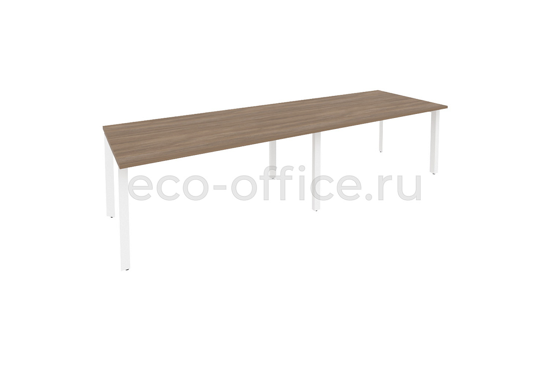 Стол переговорный (2 столешницы) ONIX O.MP-PRG-2.4 Дуб Аризона / Белый металл  купить в Челябинске