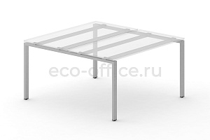 Металлокаркас на П-образных опорах 60x30 для рабочей станции 1000*1475 Серый металл фото