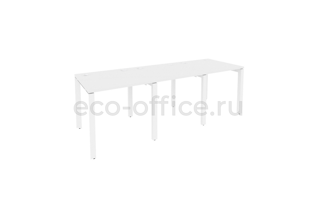 Рабочая станция на П-образном м/к ONIX O.MP-RS-3.0.8 Белый Бриллиант / Белый металл  купить в Челябинске
