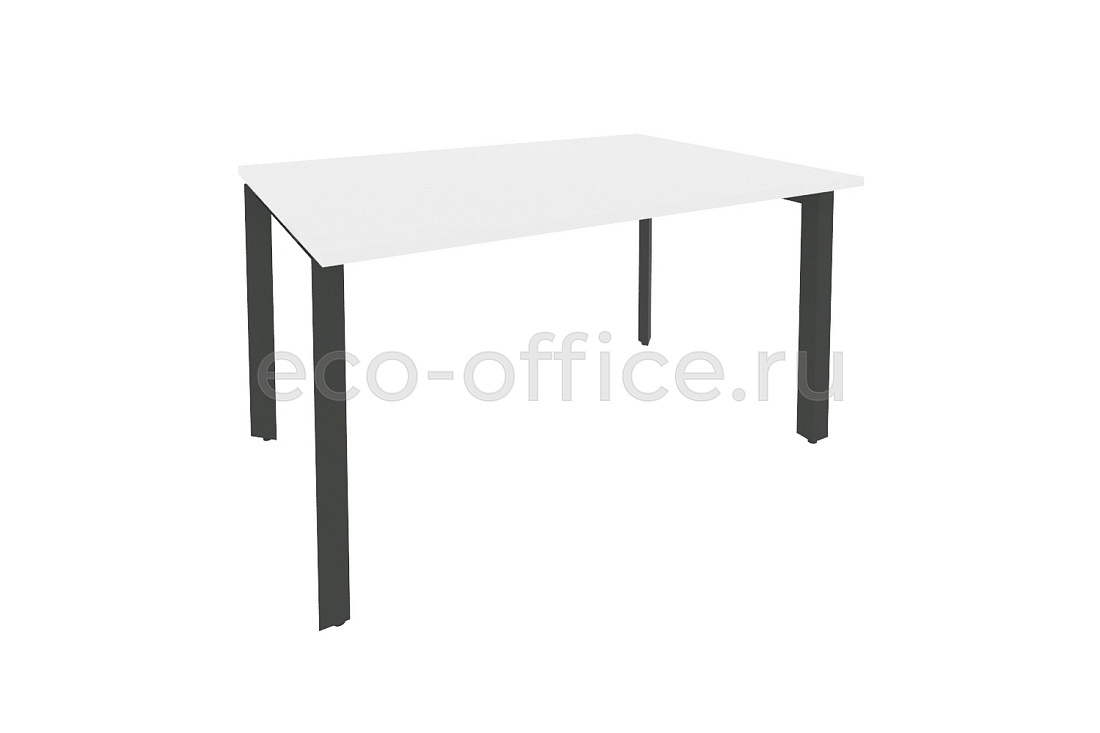 Стол переговорный (1 столешница) ONIX O.MP-PRG-1.3 Белый Бриллиант / Антрацит металл  купить в Челябинске