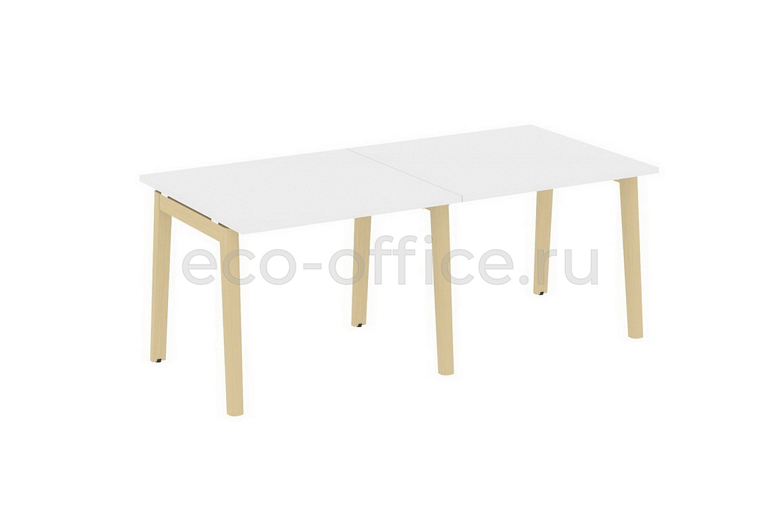 Стол переговорный (2 столешницы) ONIX WOOD OW.PRG-2.1 Белый Бриллиант / Дуб Светлый  стоимость