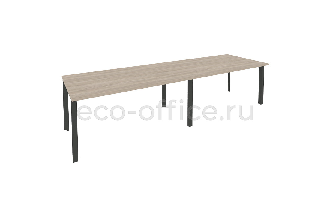 Стол переговорный (2 столешницы) ONIX O.MP-PRG-2.4 Дуб Аттик / Антрацит металл  купить в Челябинске
