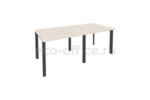 Стол переговорный (2 столешницы) ONIX O.MP-PRG-2.1 Денвер Светлый / Антрацит металл фото