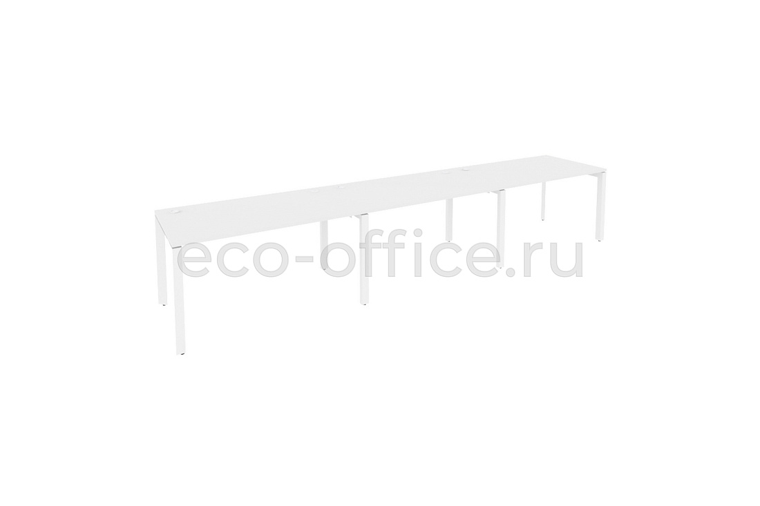 Рабочая станция на П-образном м/к ONIX O.MP-RS-3.3.8 Белый Бриллиант / Белый металл  купить в Челябинске