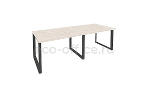 Стол переговорный (2 столешницы) ONIX O.MO-PRG-2.2 Денвер Светлый / Антрацит металл фото