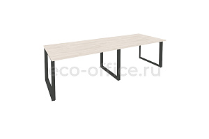 Стол переговорный (2 столешницы) ONIX O.MO-PRG-2.3 Денвер Светлый / Антрацит металл фото