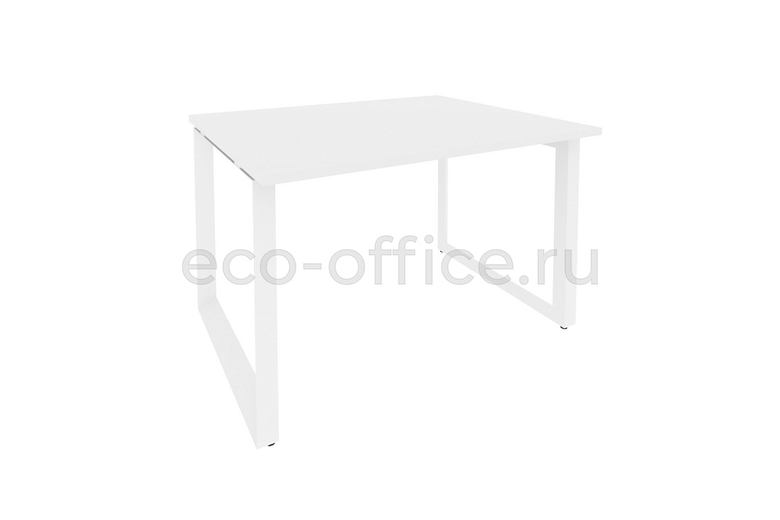 Стол переговорный (1 столешница) ONIX O.MO-PRG-1.2 Белый Бриллиант / Белый металл  купить в Челябинске