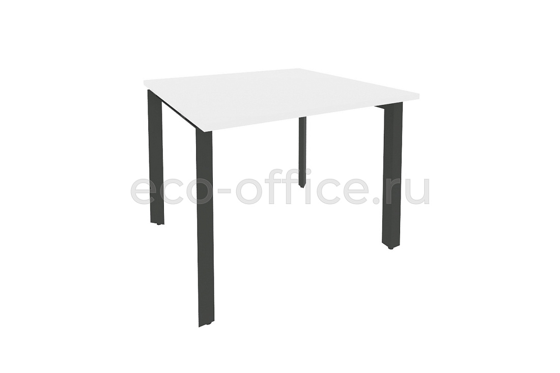 Стол переговорный (1 столешница) ONIX O.MP-PRG-1.1 Белый Бриллиант / Антрацит металл  купить в Челябинске