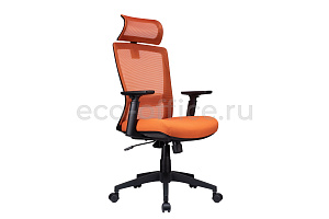 Кресло RV Chair LINE W-202 AC Чёрный пластик / Оранжевая ткань фото