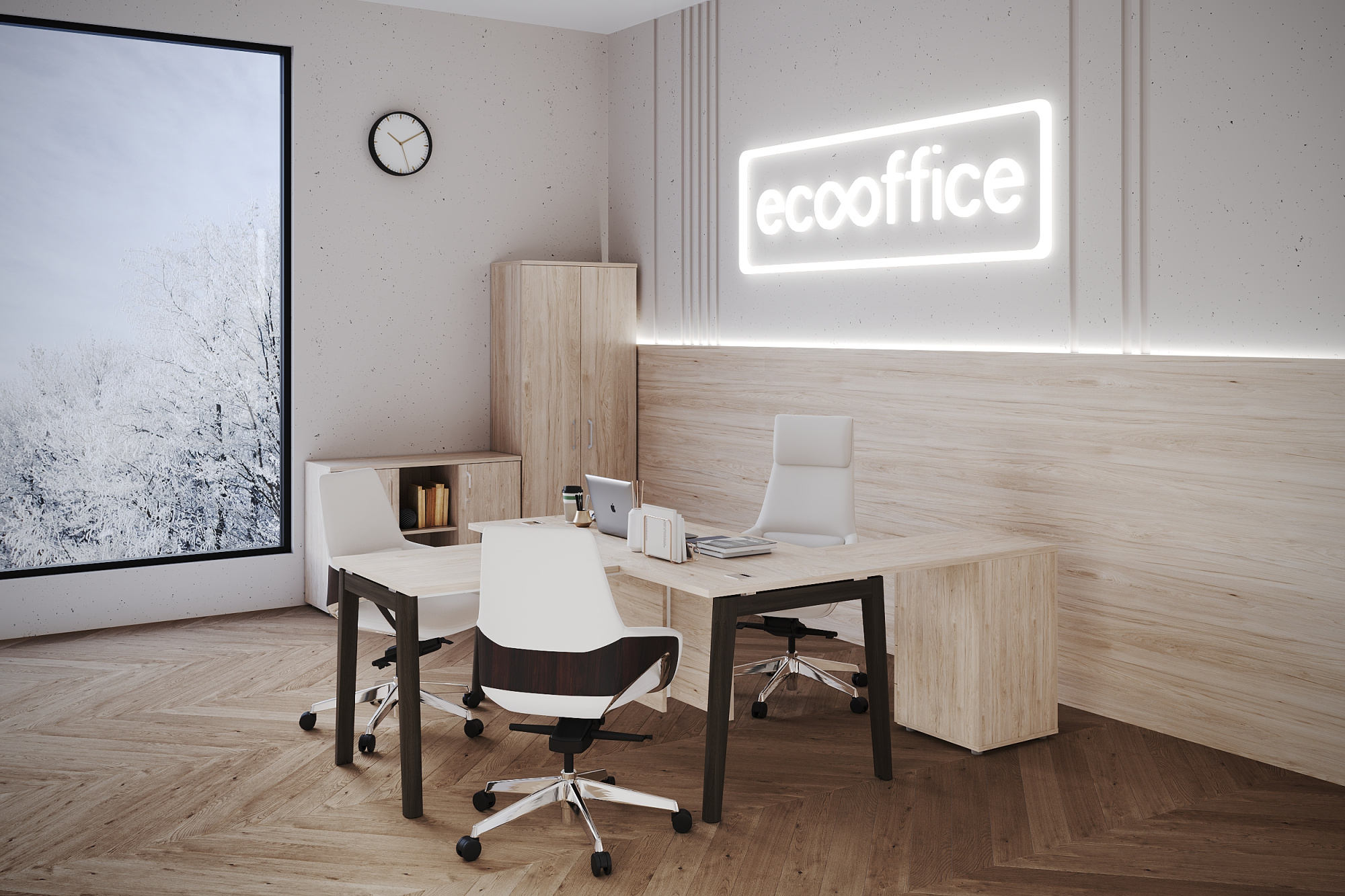 Кабинет руководителя ONIX WOOD DIRECT Денвер Светлый / Дуб Тёмный  стоимость