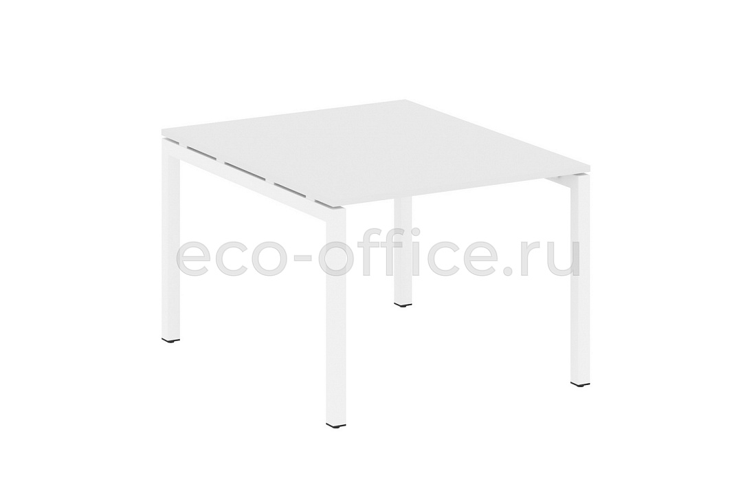 Стол переговорный (1 столешница) METAL SYSTEM QUATTRO 5x5 50БП.ПРГ-1.1 Белый / Белый металл купить в Челябинске