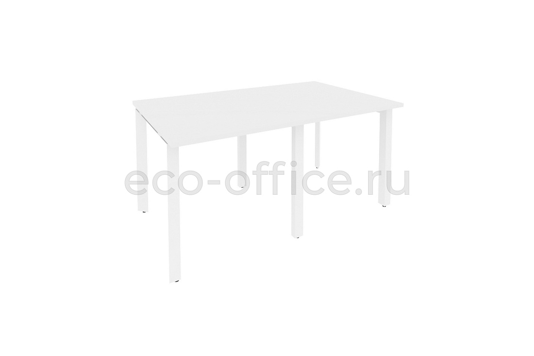 Стол переговорный (2 столешницы) ONIX O.MP-PRG-2.0 Белый Бриллиант / Белый металл  купить в Челябинске