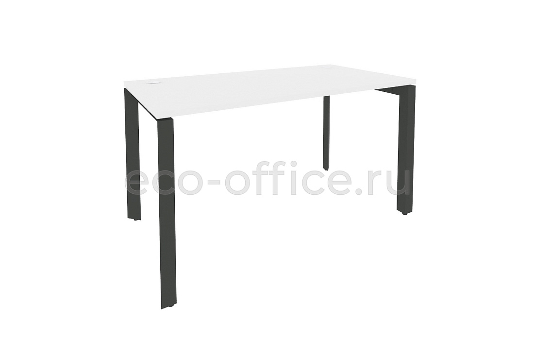 Стол рабочий на П-образном м/к ONIX O.MP-SP-3.7 Белый Бриллиант / Антрацит металл  купить в Челябинске