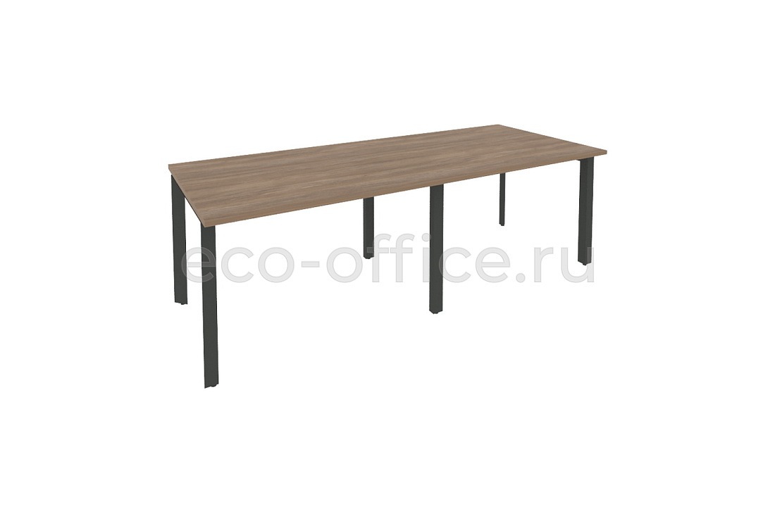 Стол переговорный (2 столешницы) ONIX O.MP-PRG-2.2 Дуб Аризона / Антрацит металл  купить в Челябинске