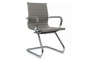 Конференц-кресло RV Chair HUGO 6002-3E Серая экокожа фото