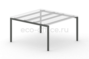 Металлокаркас на П-образных опорах 40x40 для рабочей станции 1000*1475 Антрацит металл фото