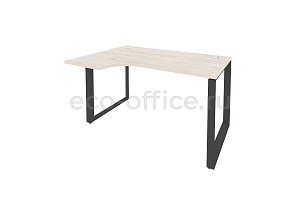 Стол эргономичный левый на О-образном м/к ONIX O.MO-SA-2 (L) Денвер Светлый / Антрацит металл фото