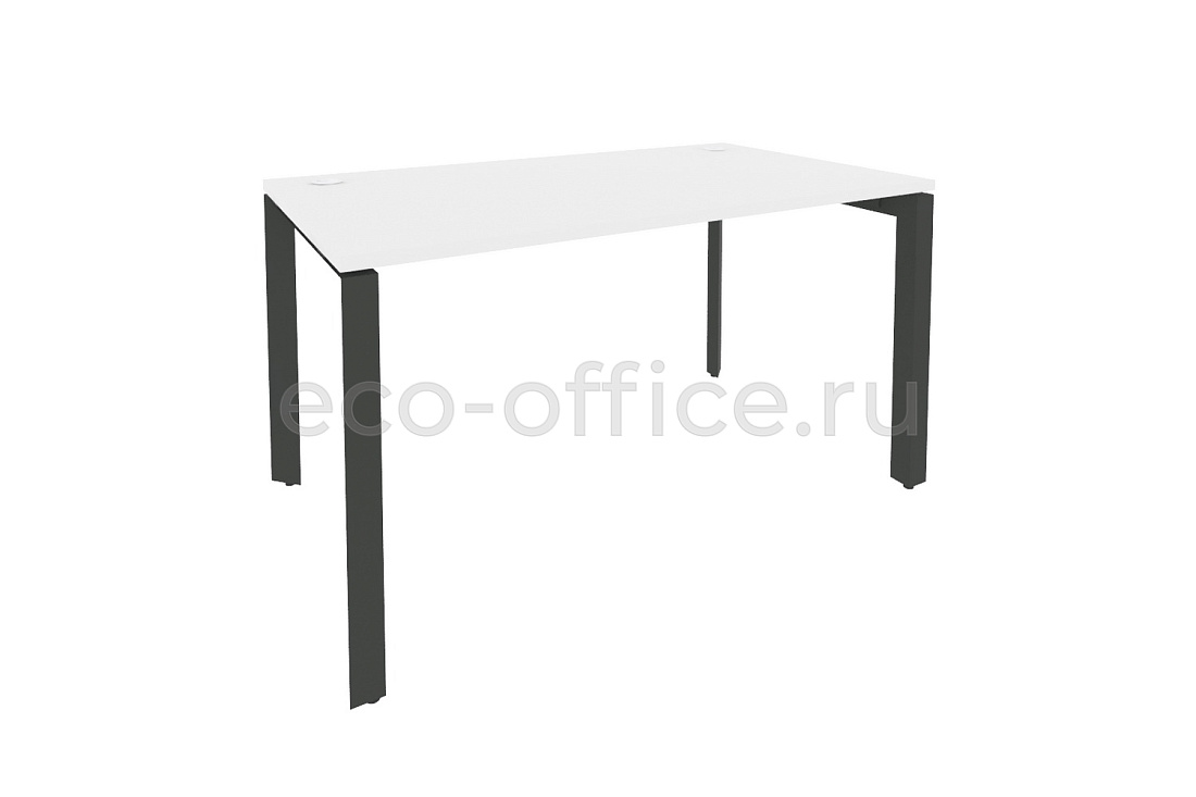 Стол рабочий на П-образном м/к ONIX O.MP-SP-3.8 Белый Бриллиант / Антрацит металл  купить в Челябинске
