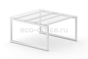 Металлокаркас на O-образных опорах 50x50 для рабочей станции 1000*1475 Белый металл фото