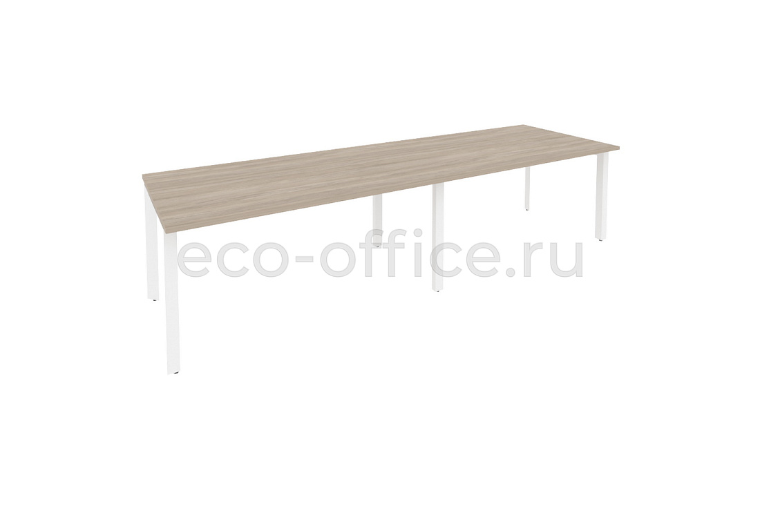 Стол переговорный (2 столешницы) ONIX O.MP-PRG-2.4 Дуб Аттик / Белый металл  купить в Челябинске