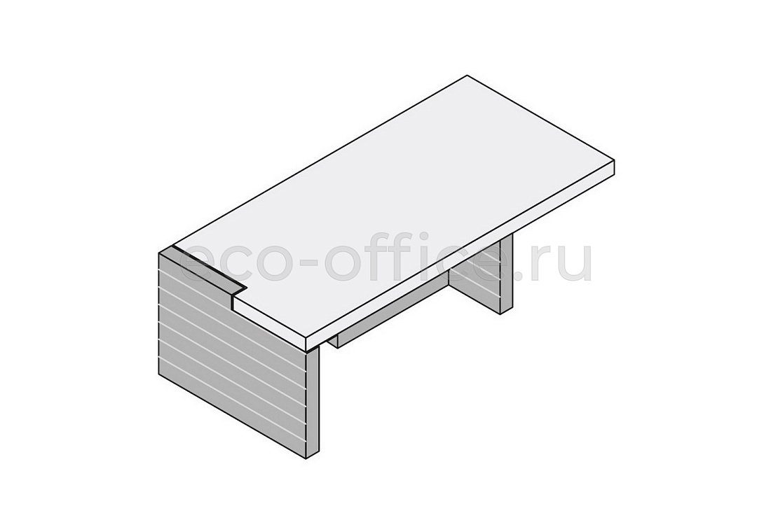 Стол руководителя с левой боковой опорой JERA 159952 Bali Walnut / Grey  стоимость