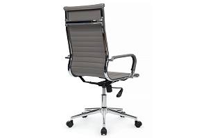 Кресло руководителя RV Chair HUGO 6002-1SE Серая экокожа фото