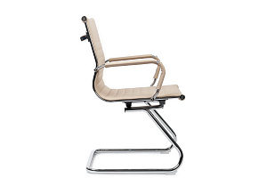 Конференц-кресло RV Chair HUGO 6002-3EC Бежевая экокожа фото