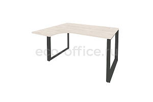 Стол эргономичный левый на О-образном м/к ONIX O.MO-SA-3 (L) Денвер Светлый / Антрацит металл фото