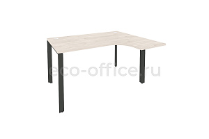 Стол эргономичный правый на П-образном м/к ONIX O.MP-SA-3 (R) Денвер Светлый / Антрацит металл фото