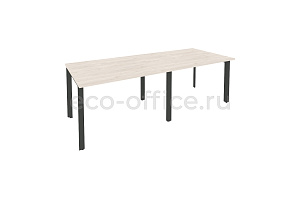 Стол переговорный (2 столешницы) ONIX O.MP-PRG-2.2 Денвер Светлый / Антрацит металл фото