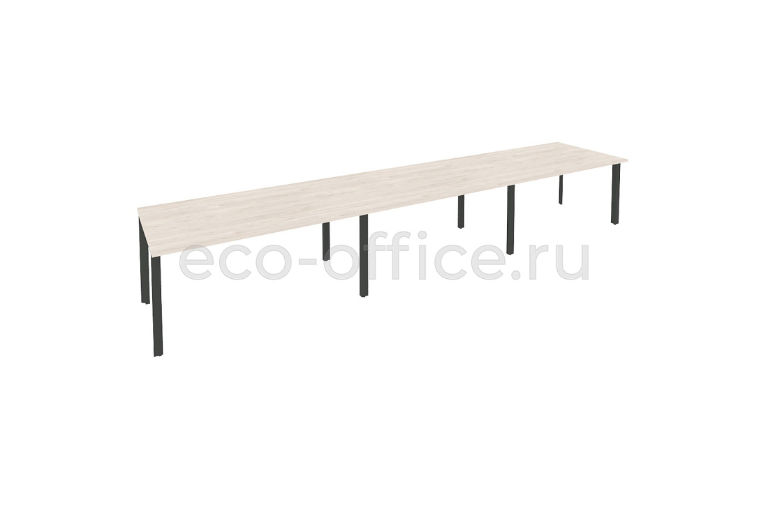 Стол переговорный (3 столешницы) ONIX O.MP-PRG-3.4 Денвер Светлый / Антрацит металл купить в Челябинске
