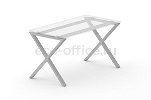 Металлокаркас на X-образных опорах 60x30 для стола 980*720 Серый металл фото