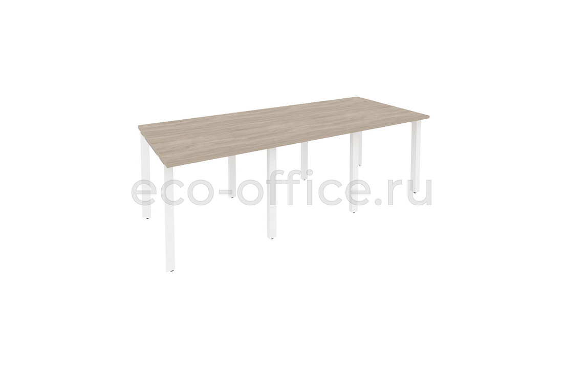 Стол переговорный (3 столешницы) ONIX O.MP-PRG-3.0 Дуб Аттик / Белый металл  купить в Челябинске