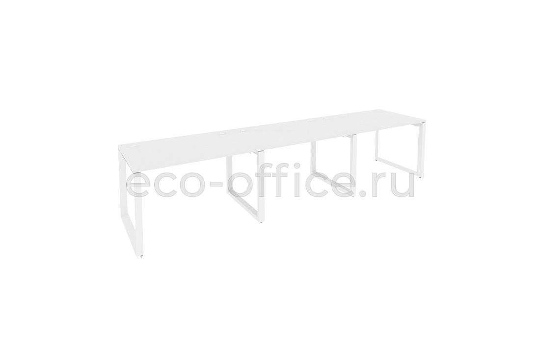Рабочая станция на O-образном м/к ONIX O.MO-RS-3.2.8 Белый Бриллиант / Белый металл  купить в Челябинске