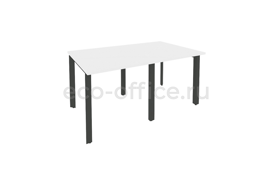 Стол переговорный (2 столешницы) ONIX O.MP-PRG-2.0 Белый Бриллиант / Антрацит металл  купить в Челябинске